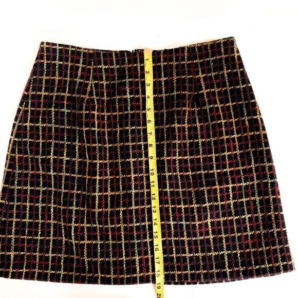 NWT anthropologie black plaid mini skirt - Picture 7 of 8